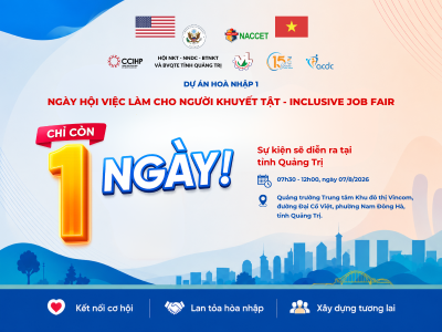 Chỉ còn 1 ngày - "Ngày hội việc làm cho người khuyết tật – Cơ hội không của riêng ai" sẽ chính thức diễn ra tại Quảng Trị
